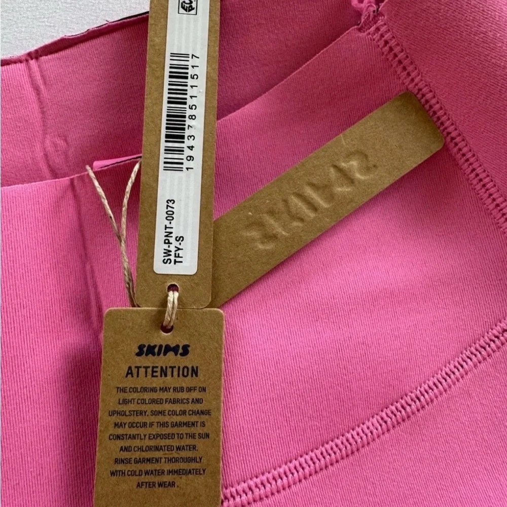 NWT SKIMS Pink Sport Swim Wetsuit Scuba pants in TAFFY size S